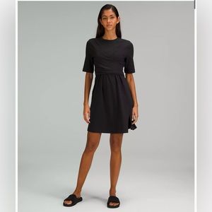 Cotton Wrap-Front T-Shirt Dress